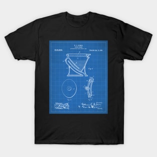 Toilet Patent - Bathroom Art - Blueprint T-Shirt